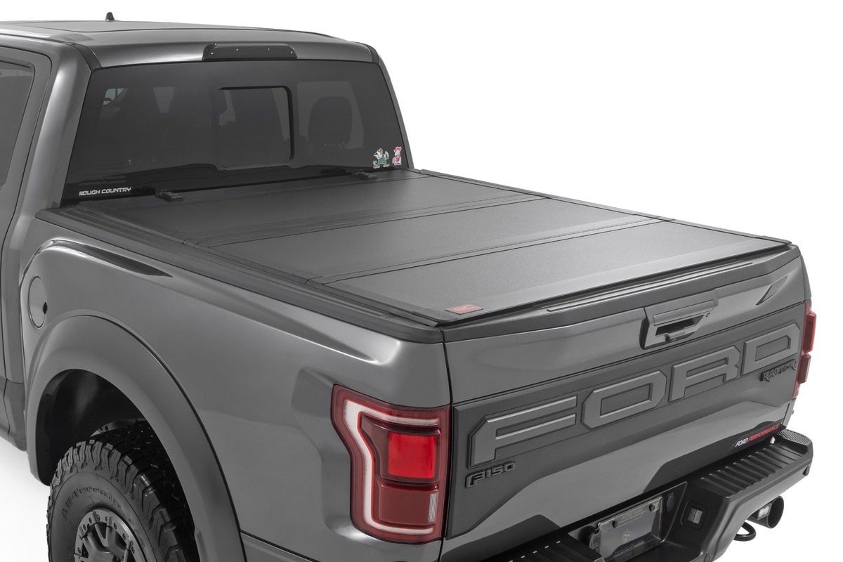 Hard Tri-Fold Flip Up Bed Cover | 5&#39;7&quot; Bed | Ford F-150 (21-24)/F-150 Lightning (22-24) 