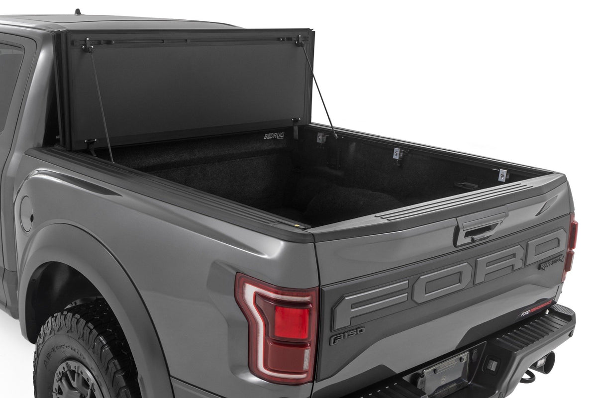 Hard Tri-Fold Flip Up Bed Cover | 5&#39;7&quot; Bed | Ford F-150 (21-24)/F-150 Lightning (22-24) 