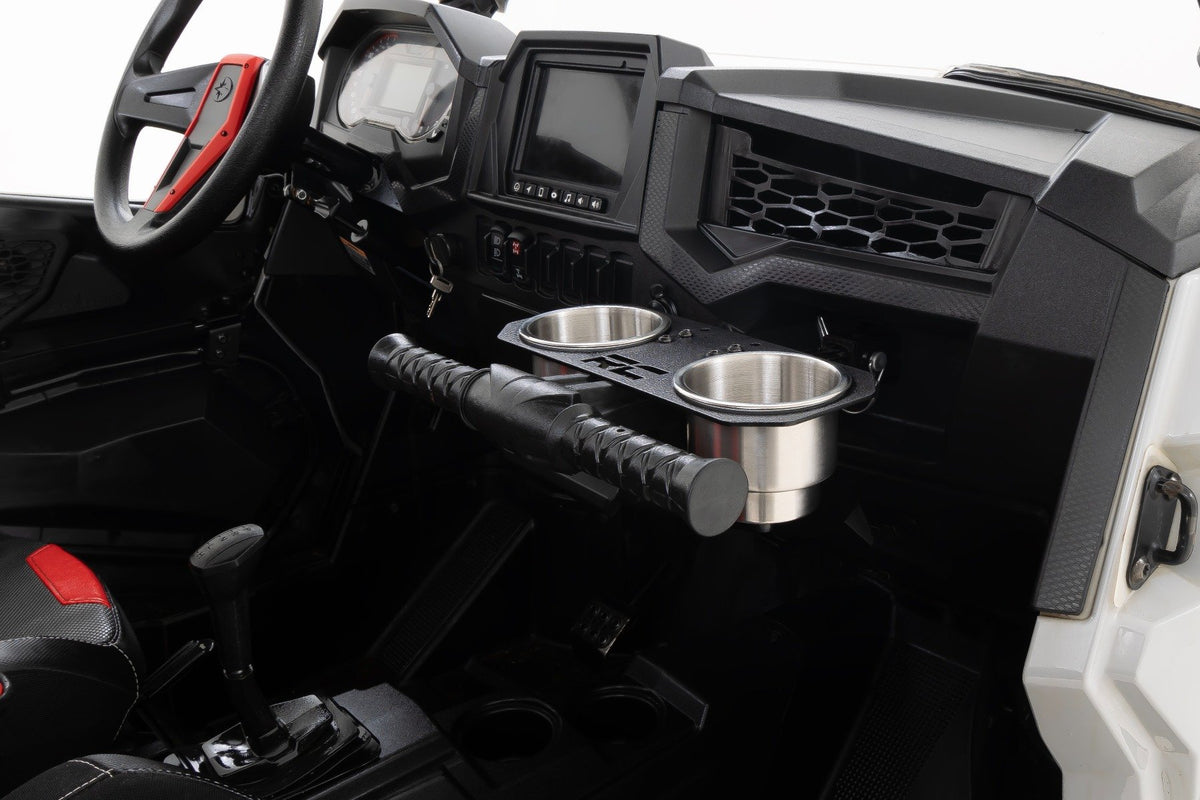 Passenger Grip Handle Dual Cup Holder | Polaris RZR