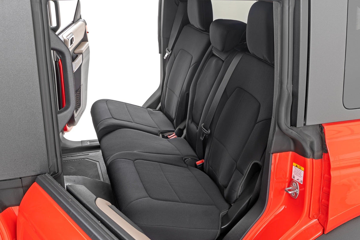 Seat Covers | Bucket Seats |W/Fold Down RR Armrest |FR &amp; RR | 4DR | Ford Bronco (21-24)