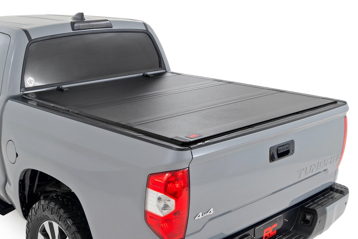 Hard Tri-Fold Flip Up Bed Cover | 5&#39;7&quot; Bed | Toyota Tundra 2WD/4WD (07-21)