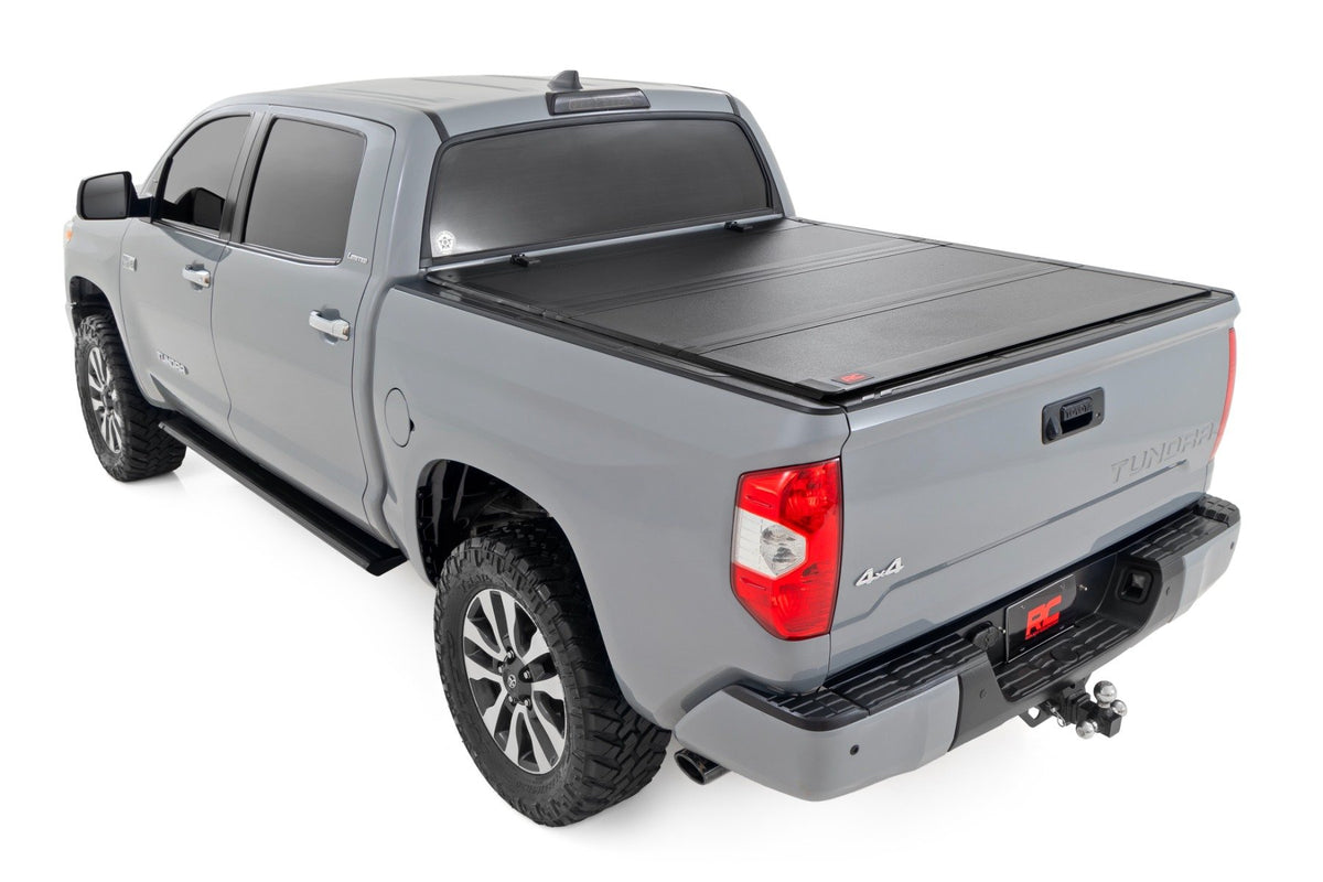 Hard Tri-Fold Flip Up Bed Cover | 5&#39;7&quot; Bed | Toyota Tundra 2WD/4WD (07-21)