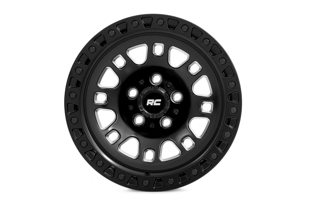 Rough Country 82 Series Wheel | One-Piece | Semi Gloss Black | 18x9 | 6x135 | 0mm