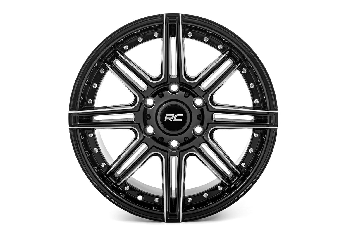 Rough Country 88 Series Wheel | One-Piece | Gloss Black | 17x9 | 6x135 | -12mm