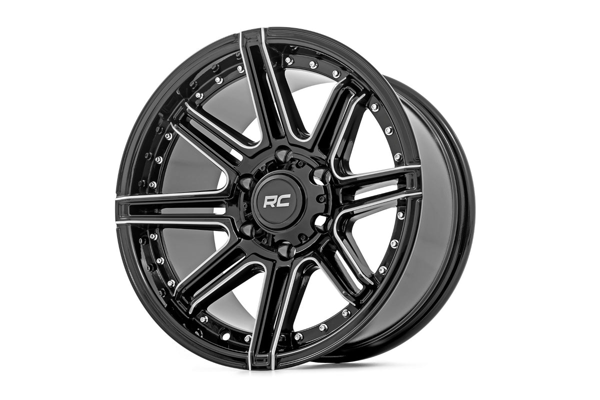 Rough Country 88 Series Wheel | One-Piece | Gloss Black | 20x10 | 8x6.5 | -19mm