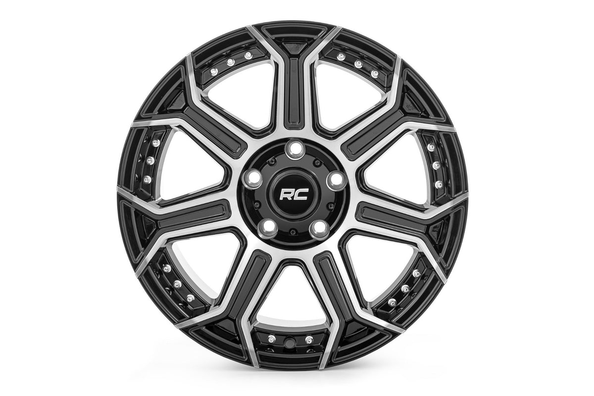 Rough Country 89 Series Wheel | One-Piece | Black Machined Gun Metal | 17x9 | 6x135 |  -12mm