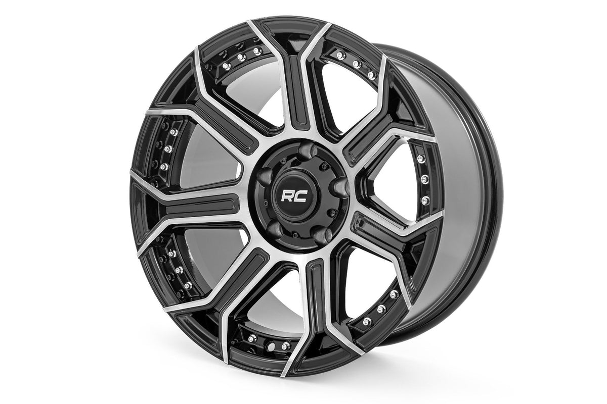 Rough Country 89 Series Wheel | One-Piece | Black Machined Gun Metal | 17x9 | 6x135 |  -12mm