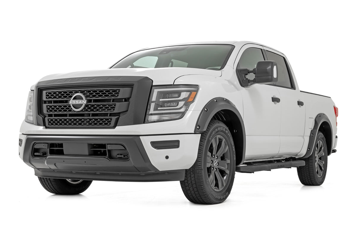 Pocket Fender Flares | Crew Cab | W/O Emblem | Gloss Black | Nissan Titan (17-24)