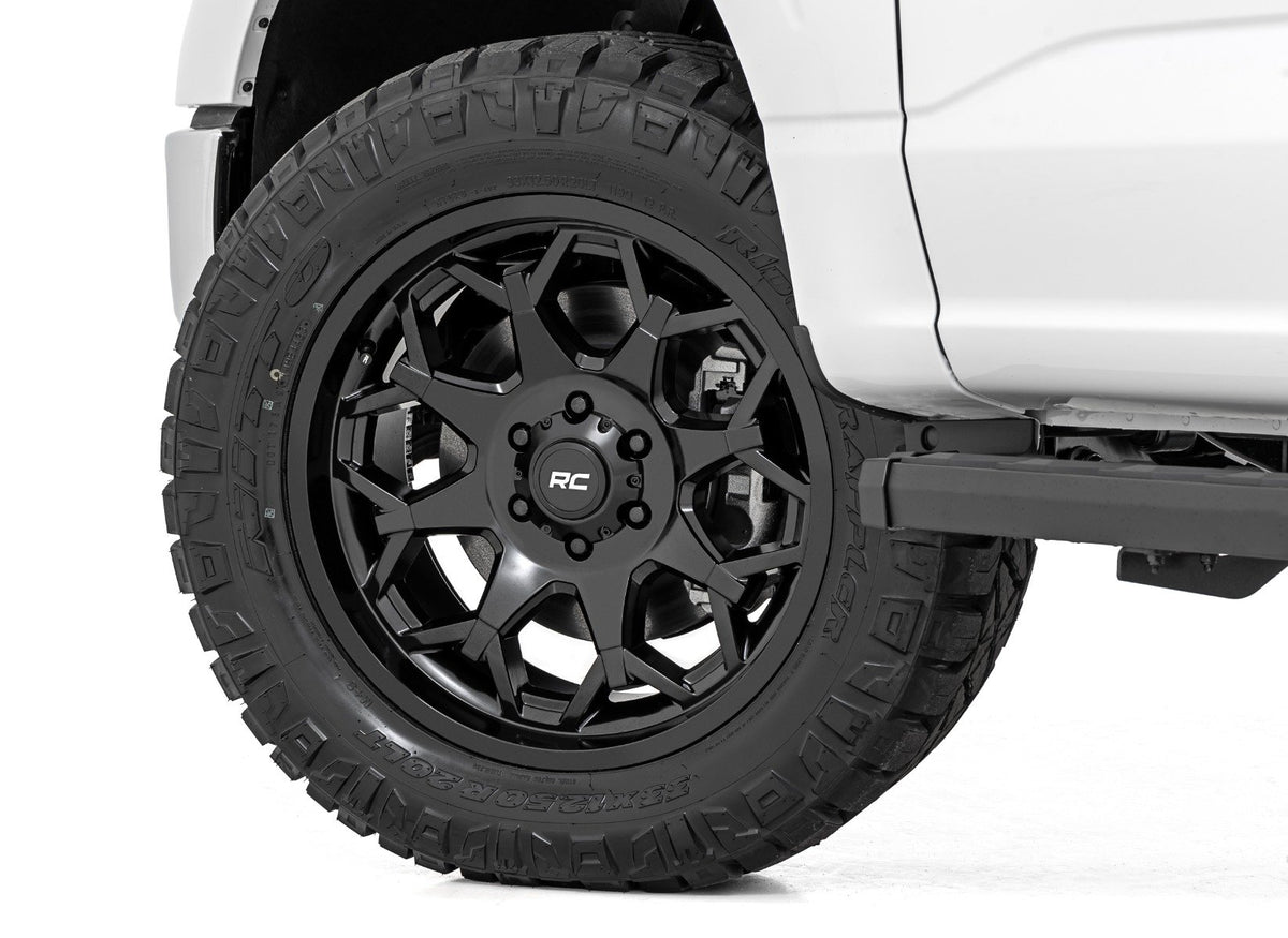 Rough Country 80 Series Wheel | One-Piece | Semi Gloss Black | 20x10 | 8x180 | -19mm