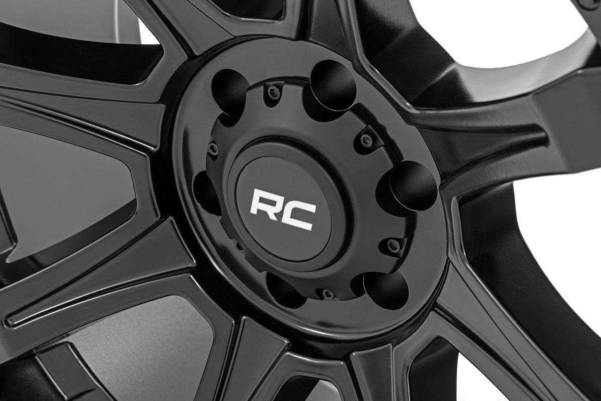 Rough Country 81 Series Wheel | One-Piece | Semi Gloss Black | 20x10 | 8x180 | -19mm