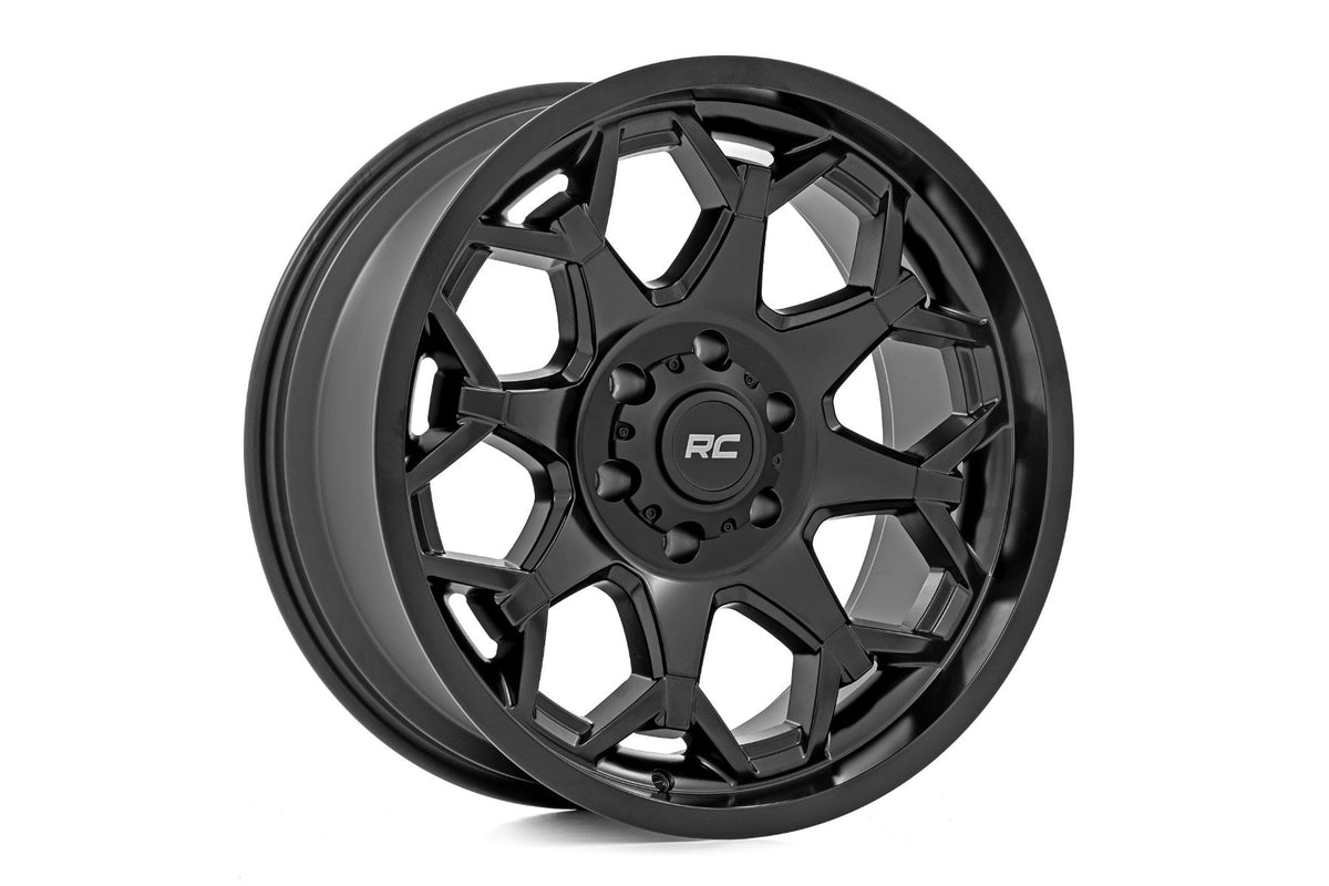 Rough Country 80 Series Wheel | One-Piece | Semi Gloss Black | 20x9 | 6x135 | -12mm