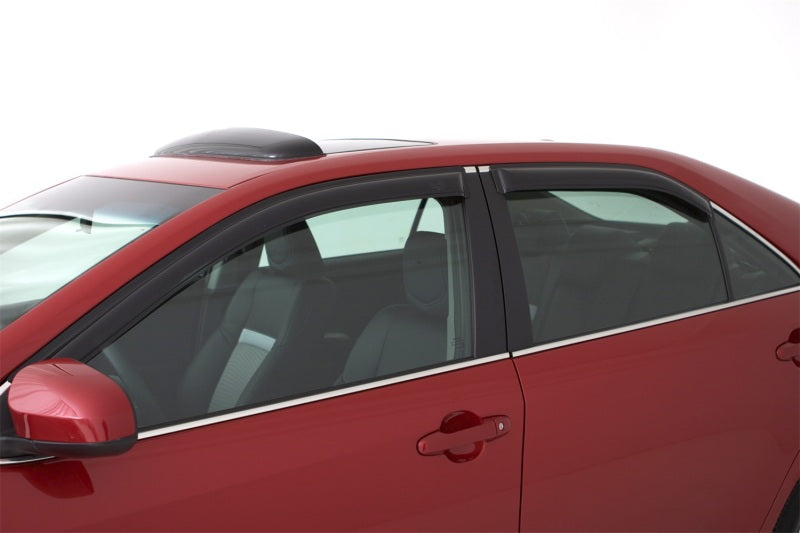 AVS 09-18 Ford Fiesta (Sedan &amp; Hatch) Ventvisor Outside Mount Window Deflectors 4pc - Smoke