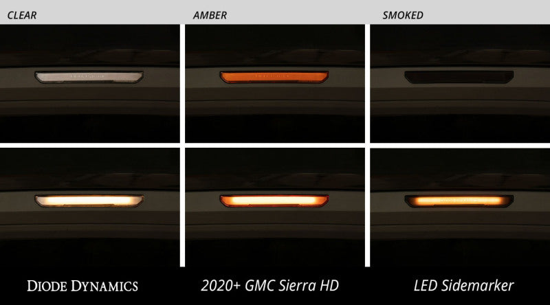 Diode Dynamics 20-21 Sierra 2500/3500 HD LED Sequential Sidemarkers Smoked Set - DD5152