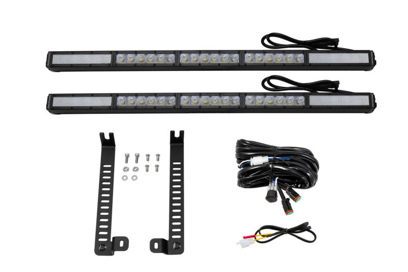 Diode Dynamics 14-19 Toyota 4Runner SS30 Dual Stealth Lightbar Kit  - Amber Driving - DD6767