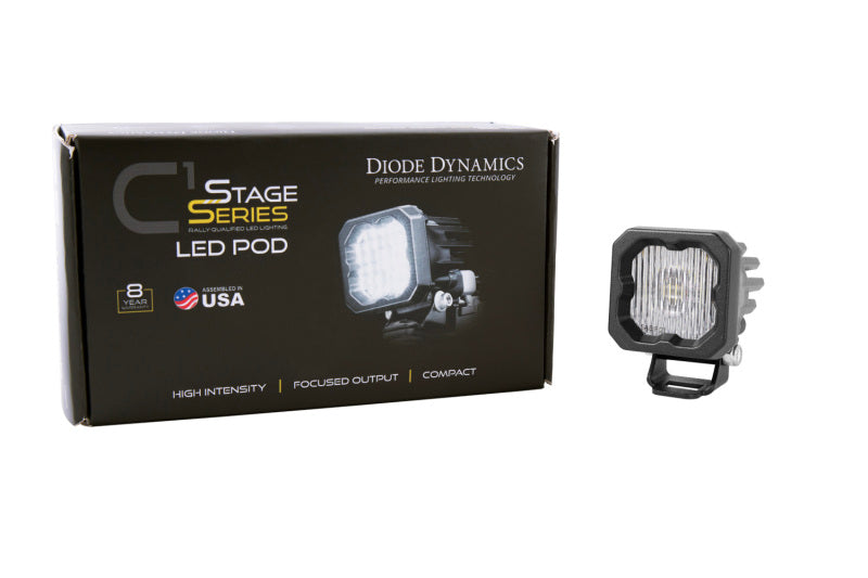 Diode Dynamics Stage Series C1 LED Pod - White SAE Fog Standard ABL Each - DD6847S