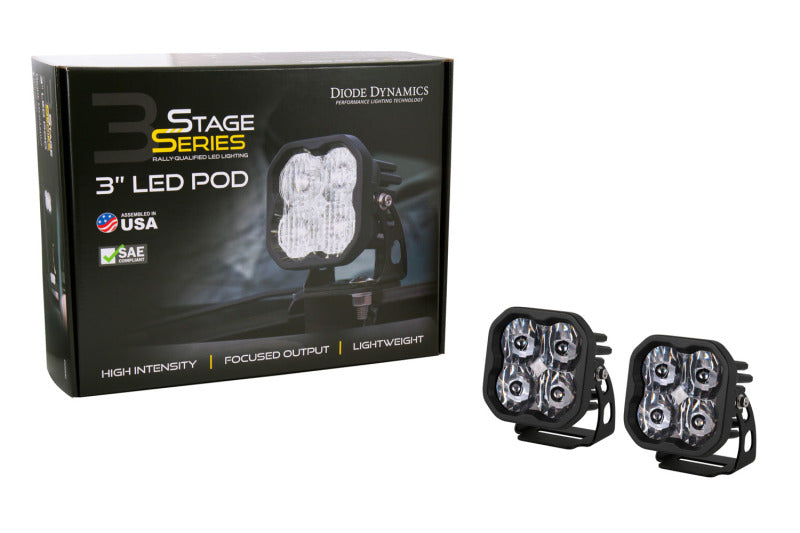 Diode Dynamics SS3 Sport RBL - White Flood Standard (Pair) - DD6858P