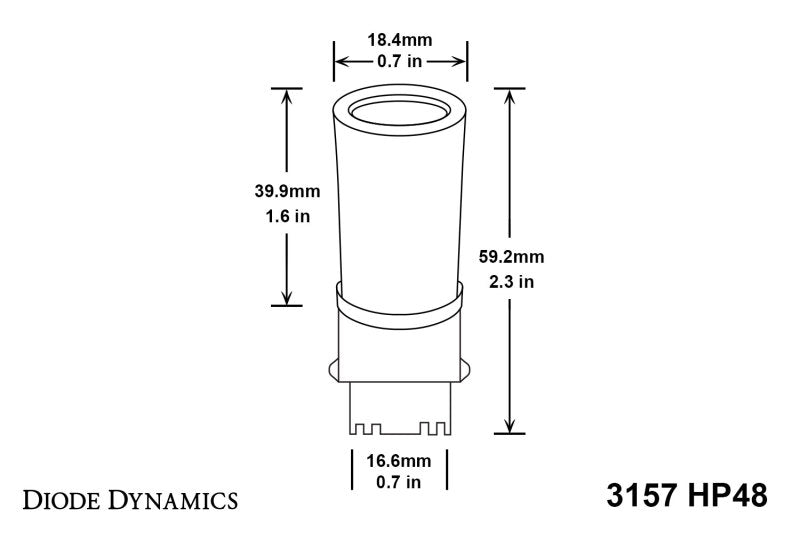 Diode Dynamics 3157 LED Bulb HP48 LED - Amber (Single) - DD0055S