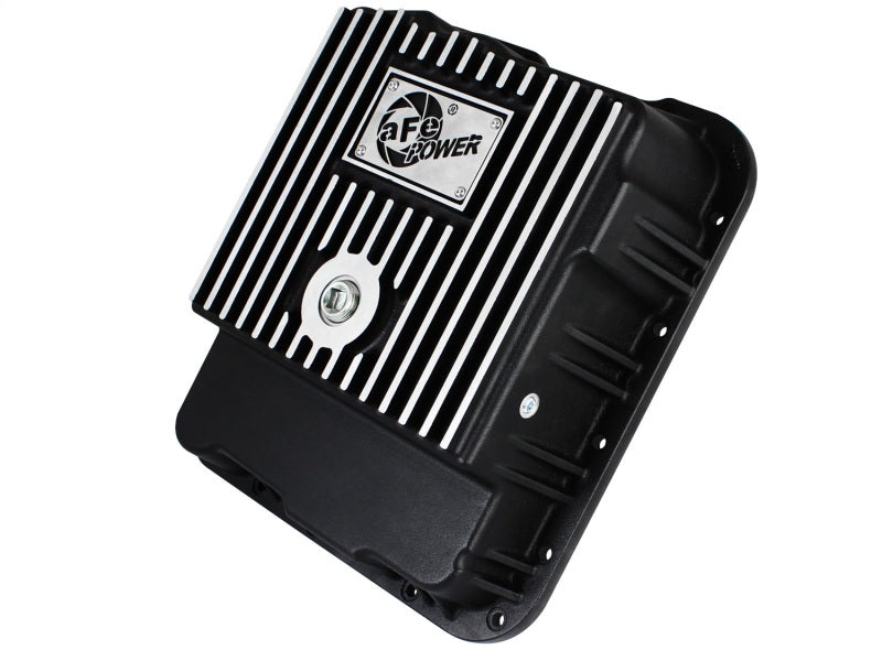 aFe Transmission Pan (Black w/ Machined Fins) GM Trucks 99-16 (4L60-E/4L60E/4L65E/4L70E/4L75E)