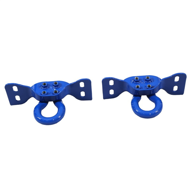 Ford Racing 17-22 Super Duty Tow Hooks - Blue (Pair) - M-18954-SDB