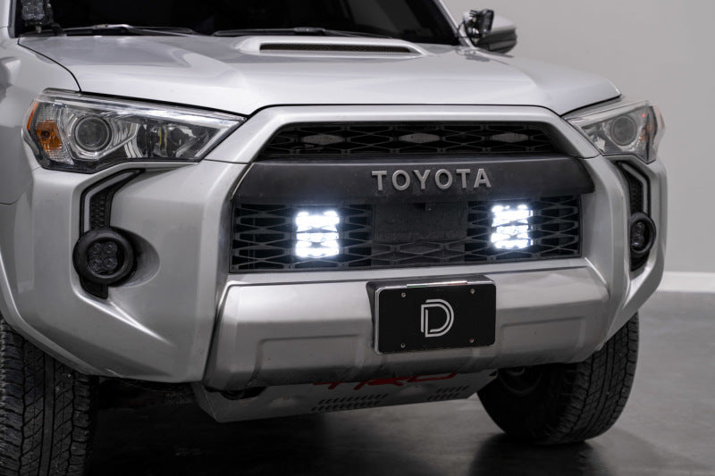 Diode Dynamics 14-23 Toyota 4Runner SS5 Stealth Grille LED 2-Pod Kit Sport - White Combo - DD7534