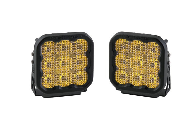 Diode Dynamics SS5 LED Pod Pro - Yellow Flood (Pair) - DD6779P