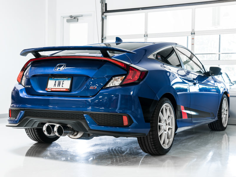 AWE Tuning 2016+ Honda Civic Si Touring Edition Exhaust w/Front Pipe &amp; Dual Chrome Silver Tips