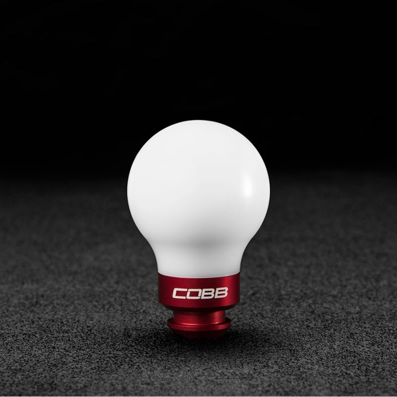 Cobb Subaru 5-Speed COBB Knob - White w/ Race Red - 211350-W-RD