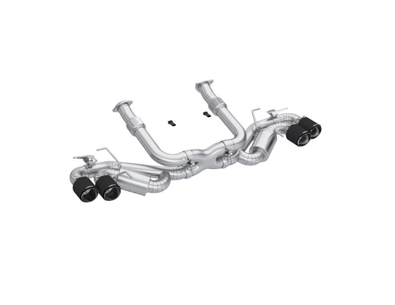 MBRP 20-24 Chevrolet Corvette C8 3in Active Cat Back Quad Split Rear Exit Exhaust w/ AFM Sims - S70413CF