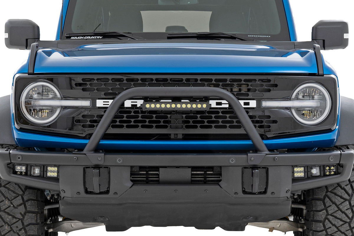 Safari Bar | 12&quot; LED Light Bar | Black | Single Row | OE Modular Steel | Ford Bronco (21-24)