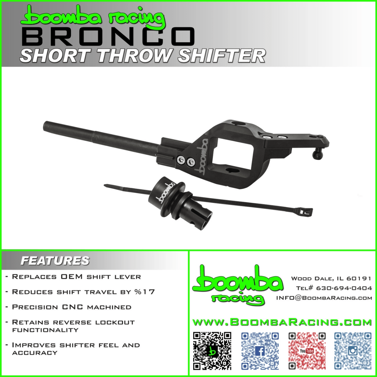 Clearance - Boomba Racing 21+ FORD BRONCO SHORT THROW SHIFTER