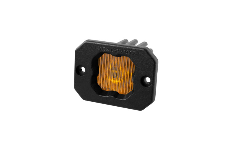 Diode Dynamics Stage Series C1 LED Pod - Yellow SAE Fog Flush ABL Each - DD6851S