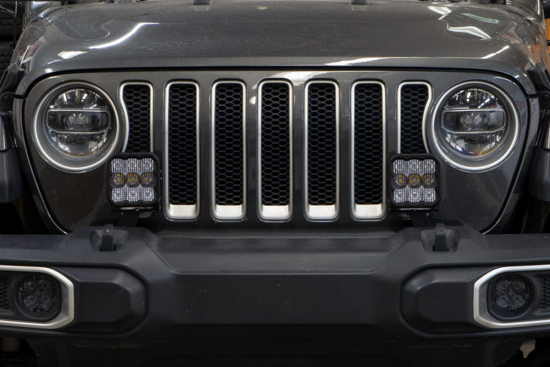 Diode Dynamics 18-21 Jeep JL Wrangler SS5 Bumper LED Pod Light Kit - Sport Yellow Driving - DD7290