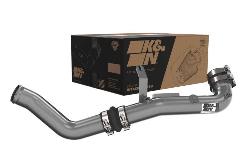 K&amp;N 22-24 Honda Civic 1.5L L4 Aluminum Charge Pipe Kit - Gunmetal Gray