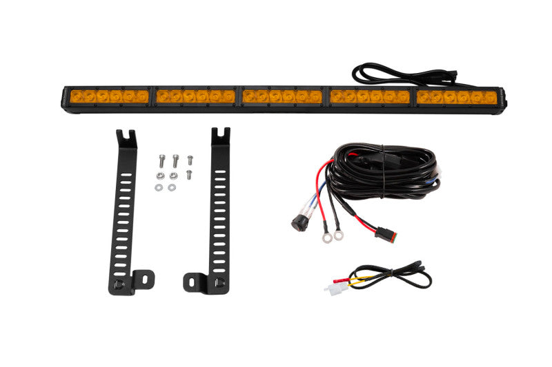 Diode Dynamics 14-19 Toyota 4Runner SS30 (Single) Stealth Lightbar Kit - Amber Driving - DD6763