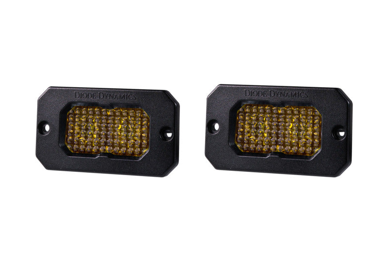 Diode Dynamics Stage Series 2 In LED Pod Pro - Yellow Flood Flush ABL (Pair) - DD6438P