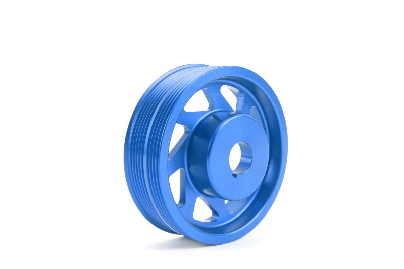 Perrin 93-11 Subaru Impreza / 02-14 WRX / 04-21 STI EJ Crank Pulley - Blue (w/AC) - PSP-ENG-100BL