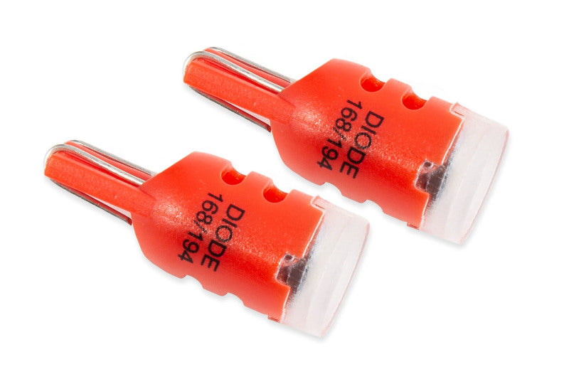 Diode Dynamics 194 LED Bulb HP3 LED - Red Short (Pair) - DD0330P