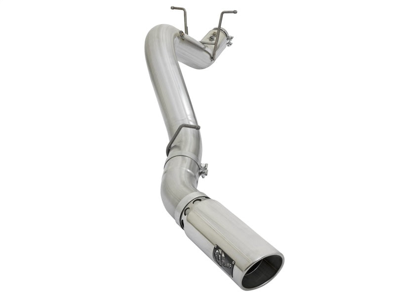 aFe ATLAS 5in DPF-Back Aluminized Steel Exhaust System w/Polished Tips 2017 GM Duramax 6.6L (td) L5P