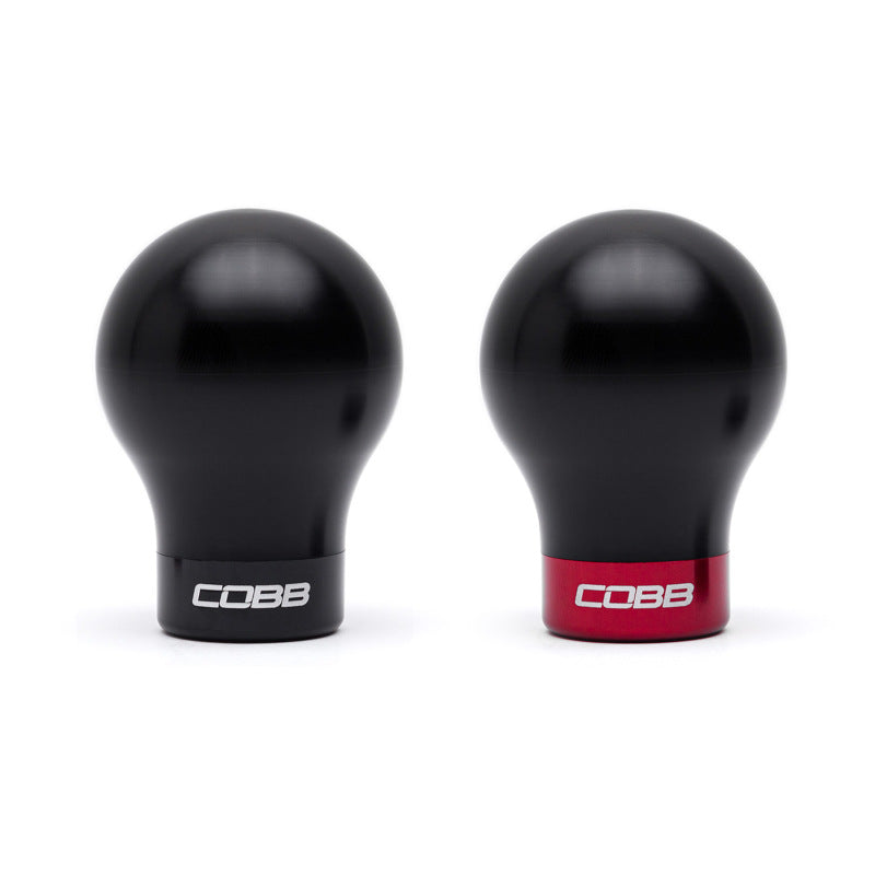 Cobb Subaru 6-Speed Weighted COBB Shift Knob - Black (Incl. Both Red + Blk Collars) - 213360-BK