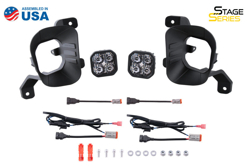 Diode Dynamics SS3 Ram Vertical LED Fog Light Kit Sport - White SAE Driving - DD6671