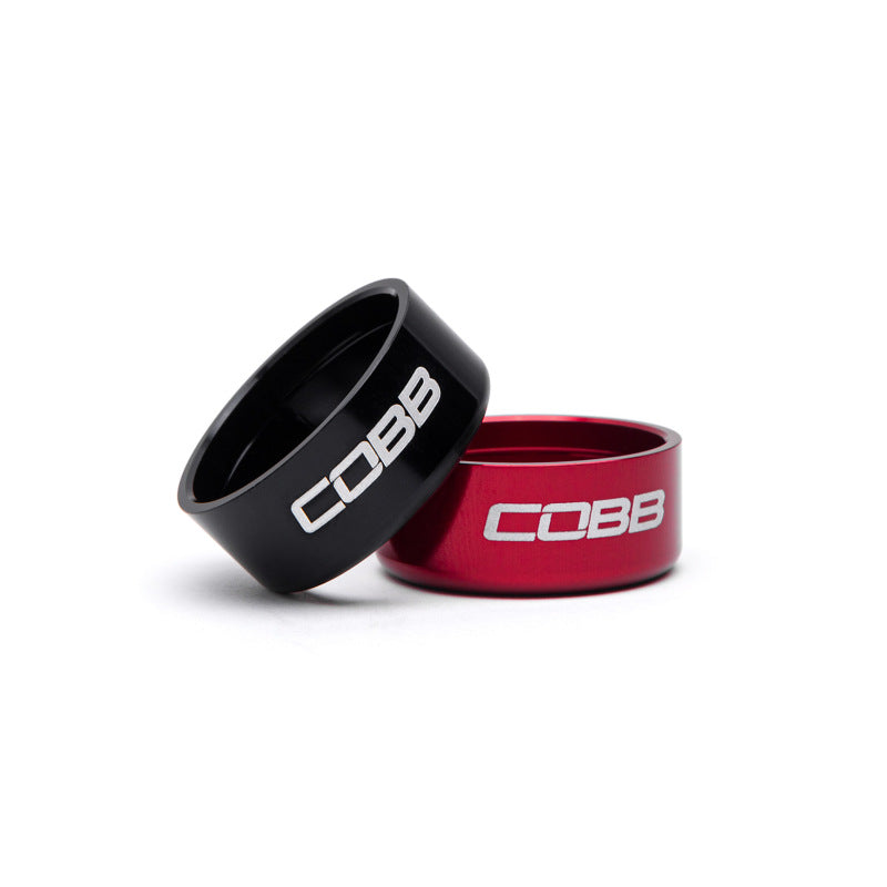 Cobb Subaru 6-Speed Weighted COBB Shift Knob - Black (Incl. Both Red + Blk Collars) - 213360-BK