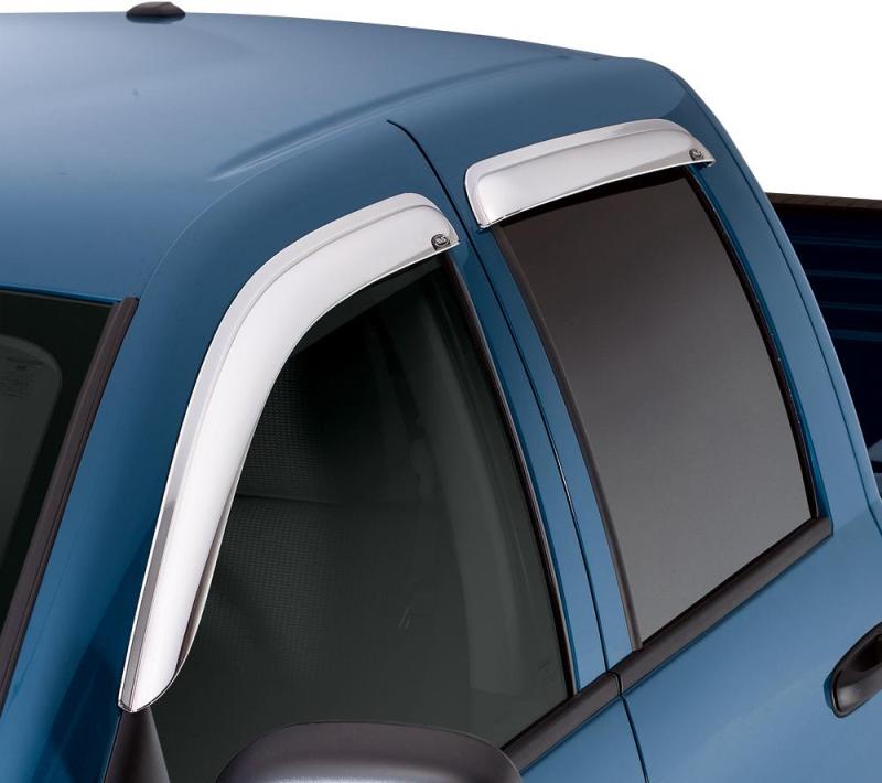 AVS 06-08 Lincoln Mark LT Ventvisor Outside Mount Front &amp; Rear Window Deflectors 4pc - Chrome