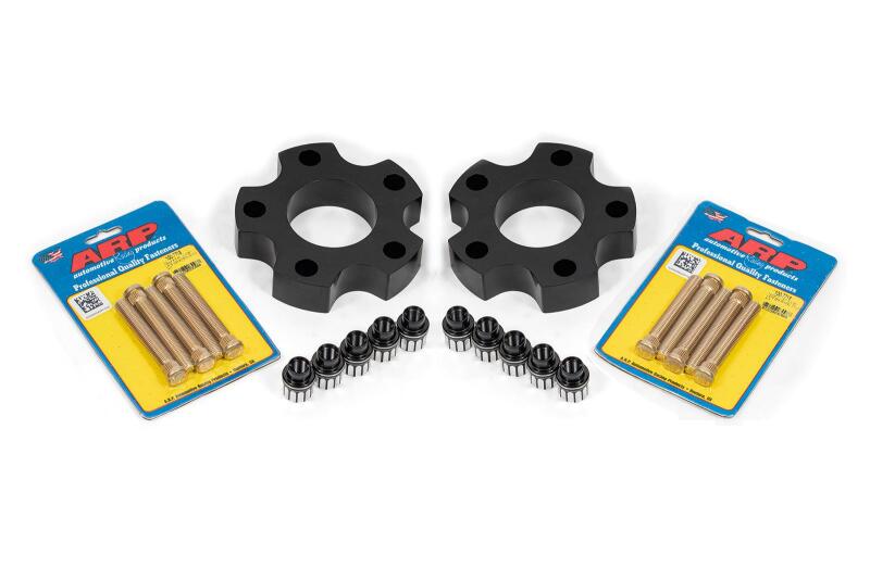 BMR 14-17 Chevrolet SS Wheel Spacer Kit Front 1.25in Wide 1/2-20 Stud Shank Lugs - Black Anodized - WSK350