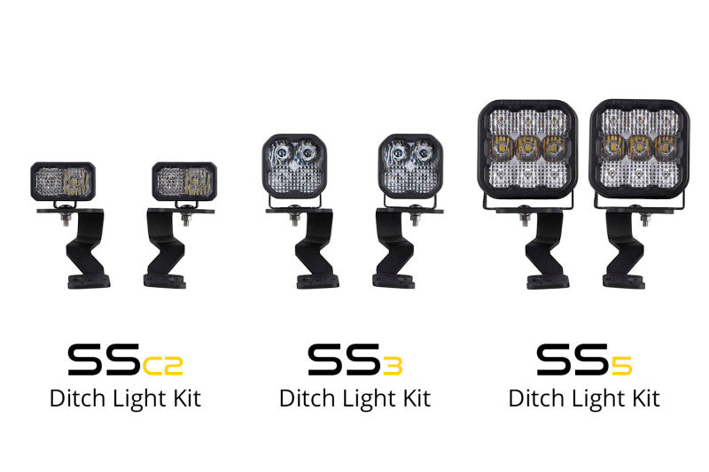 Diode Dynamics 2022 Toyota Tundra SS5 Pro Stage Series Ditch Light Kit - Yellow Combo - DD7400