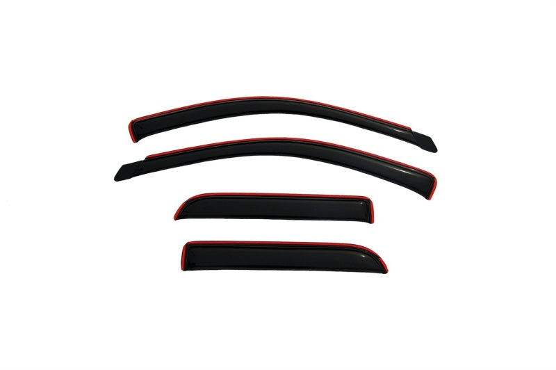 AVS 02-08 Dodge RAM 1500 Quad Cab Ventvisor In-Channel Front &amp; Rear Window Deflectors 4pc - Smoke