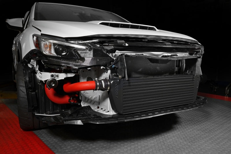 Perrin 22-23 Subaru WRX Front Mount Intercooler Kit (Red Tubes &amp; Black Core) - PSP-ITR-441BK/RD