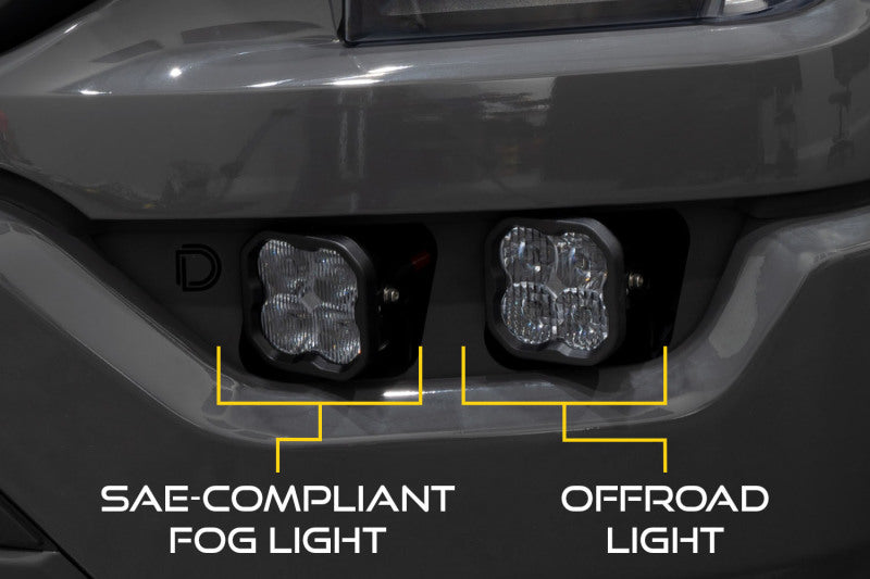 Diode Dynamics 21-22 Ford F-150 SS3 LED Fog Pocket Kit - Yellow Sport - DD7311