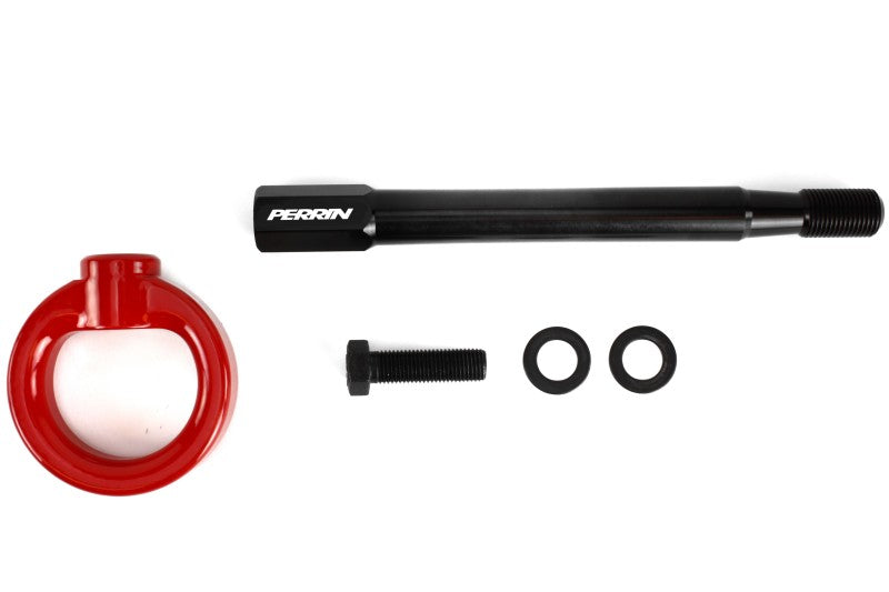 Perrin 08-14 Subaru WRX/STI Tow Hook Kit (Front) - Red - PSP-BDY-231RD