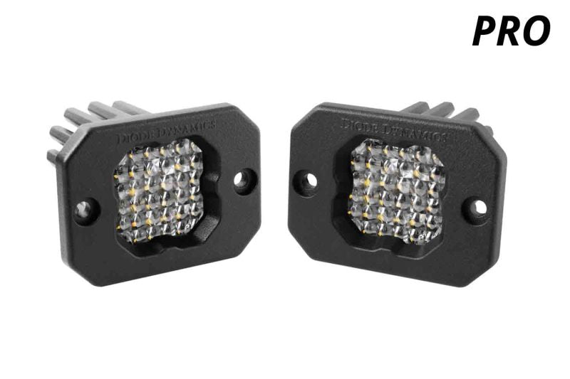 Diode Dynamics Stage Series C1 LED Pod Pro - White Flood Flush RBL (Pair) - DD6476P