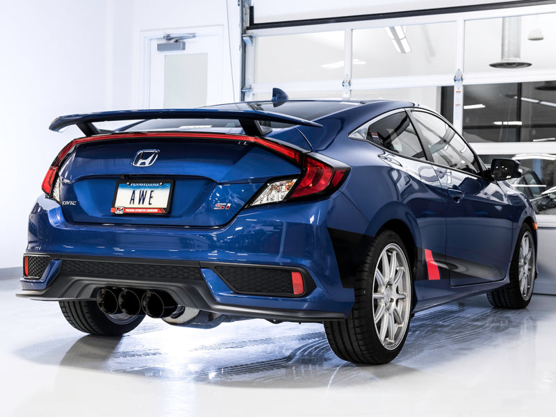 AWE Tuning 2016+ Honda Civic Si Touring Edition Exhaust w/Front Pipe &amp; Dual Diamond Black Tips